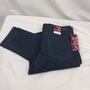 T&Y Fashion Dark Wash Distressed Jeans Size 13/14 NWT